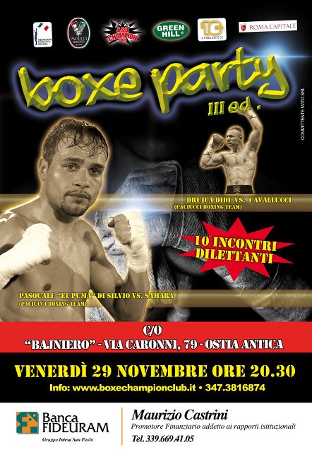 Boxe Party il 29 novembre con "El Puma" Di Silvio