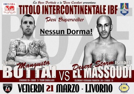 Il 21 marzo a Livorno Bottai affronta El Massoudi