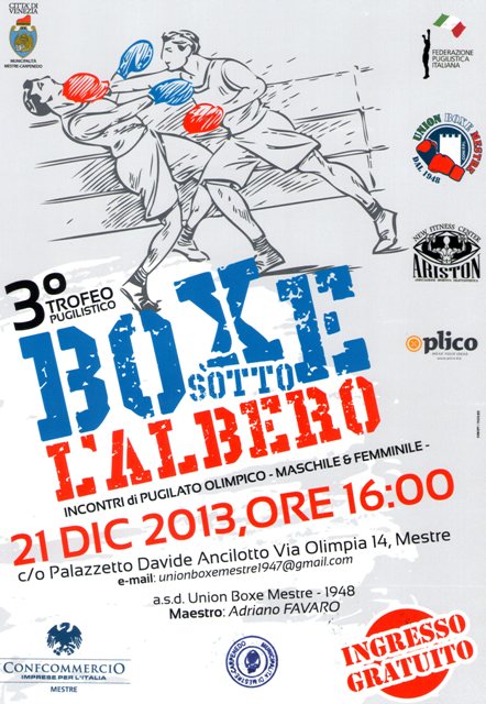 Il 21 dicembre Boxe sotto l' Albero a Mestre