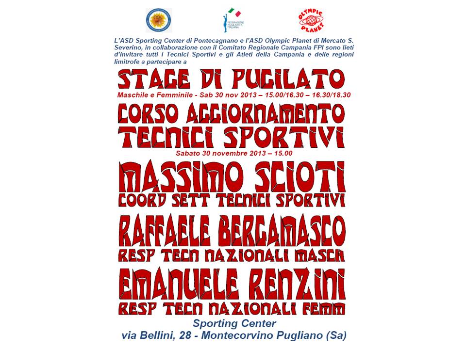 Coach - Course Campania Nov 2013 Poster