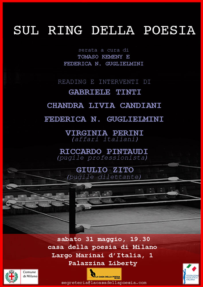 Sabato 31 Maggio a Milano serata di Boxe e Poesia