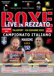 Campionato d'Italia Pesi Massimi: Vidoz difende il suo titolo nel  match con Modugno