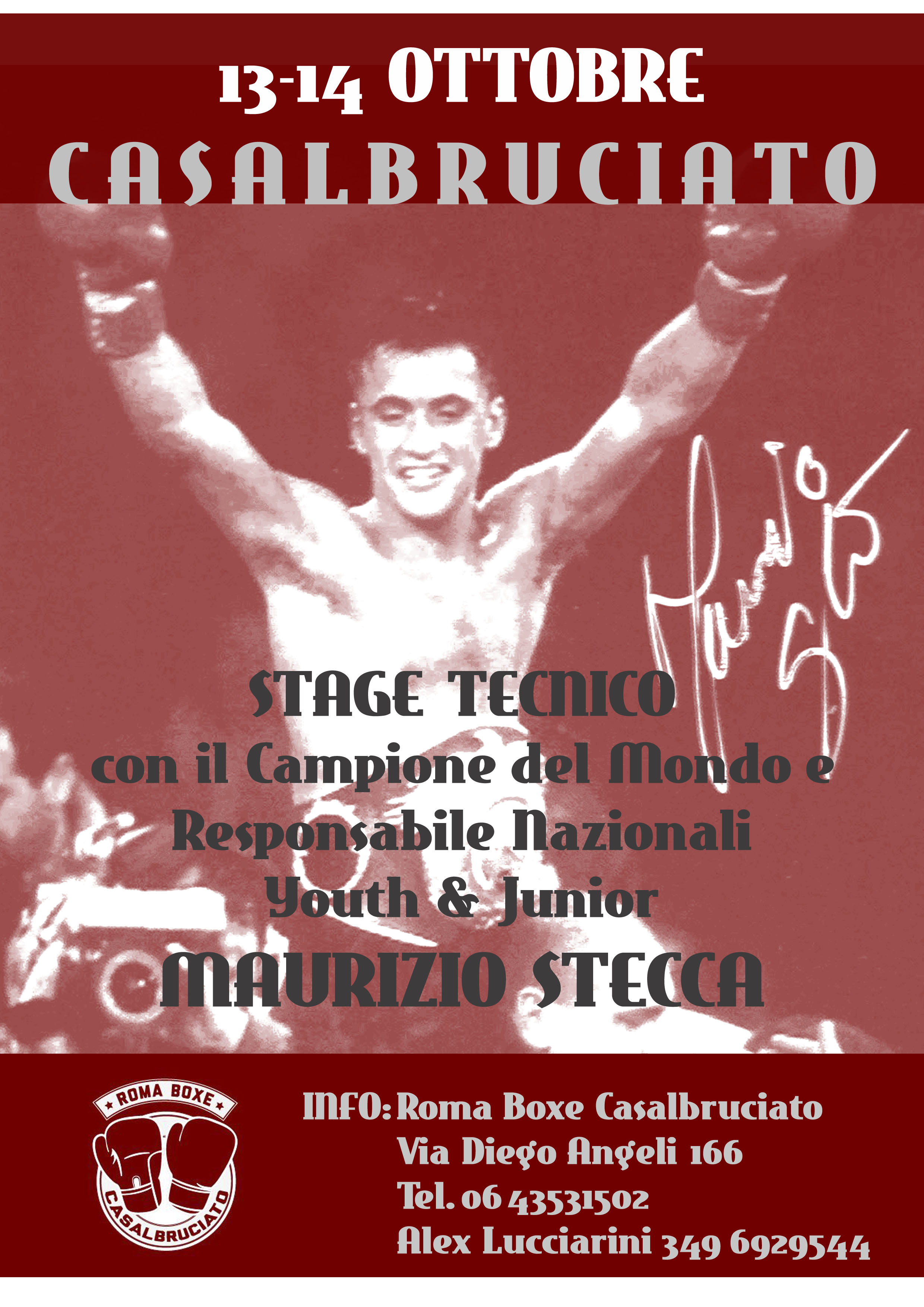 Boxe Amatoriale: Il 13-14 ottobre a CasalBruciato Stage Tecnico con Maurizio Stecca