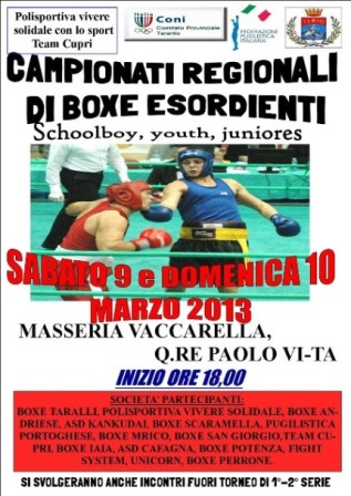 Oggi e domani Torneo Regionale Esordienti in Puglia