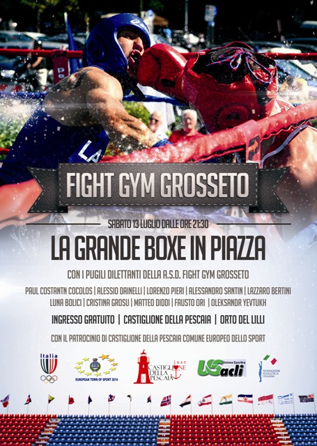 athletic sports flyer Grosseto Boxe 2