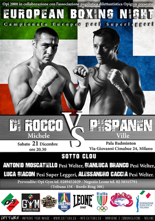 Campionato d'Europa Superleggeri: Di Rocco a Milano batte Piispanen e si conferma Campione