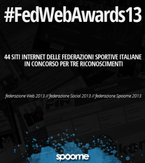 #FedWebAwards13: I siti di oltre 40 Federazioni al voto su Spoome Week, in corsa anche la FPI