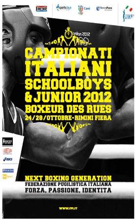 Campionati Italiani Schoolboys-Junior 2012 "Boxeur des Rues": Info ed Elenco partecipanti