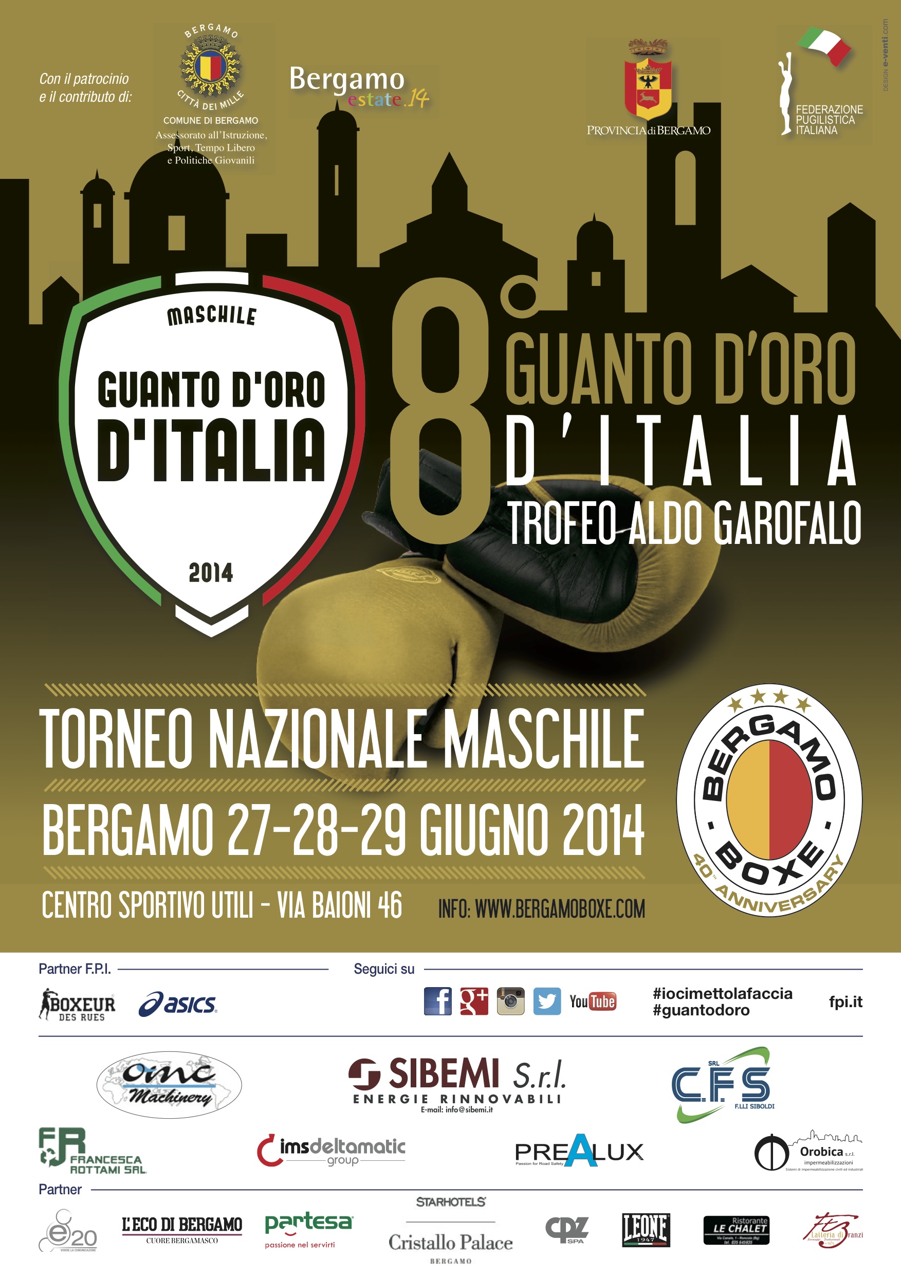 Guanto d'Oro D'Italia A. Garofalo Bergamo 2014: Cambia la Location delle gare. Il Ringside sarà l'Istituto Paritario IMIBerg