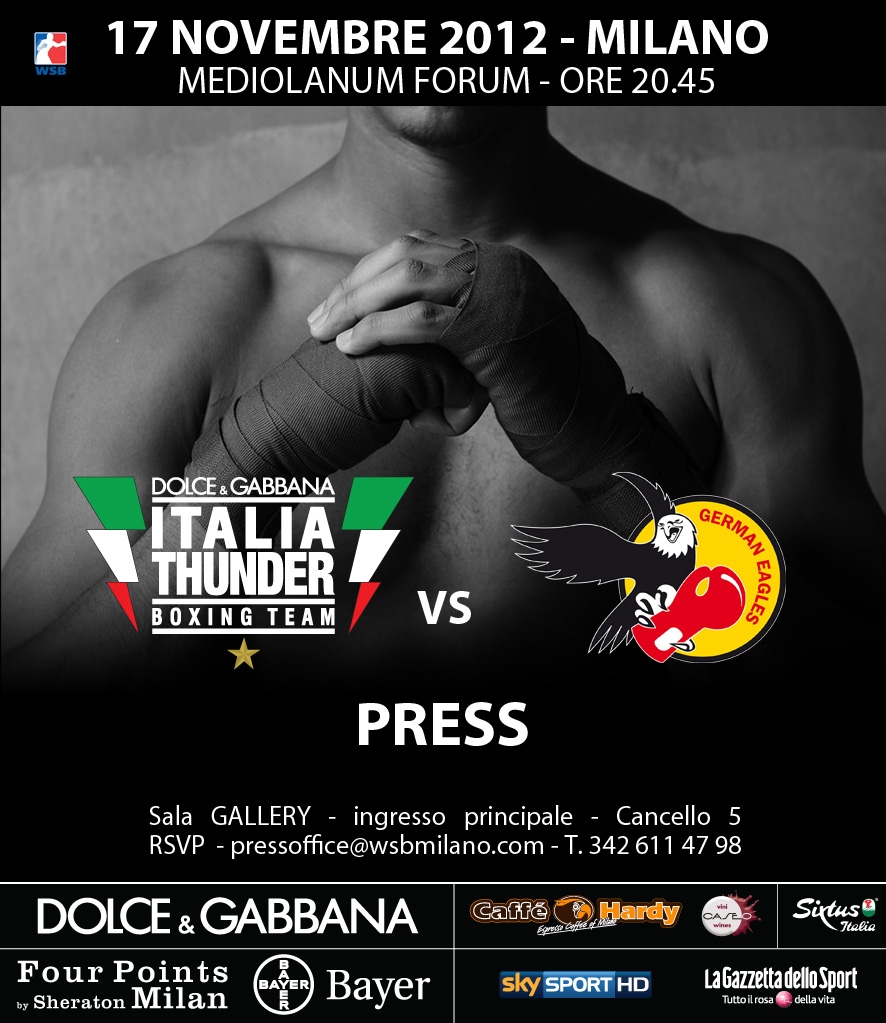 WSB 2012/13: Sabato 17 Novembre l'esordio dell'Italia Thunder contro i German Eagles