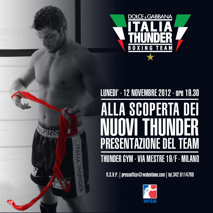WSB 2012/13: Lunedì 12 Novembre la presentazione dei Nuovi Italia Thunder