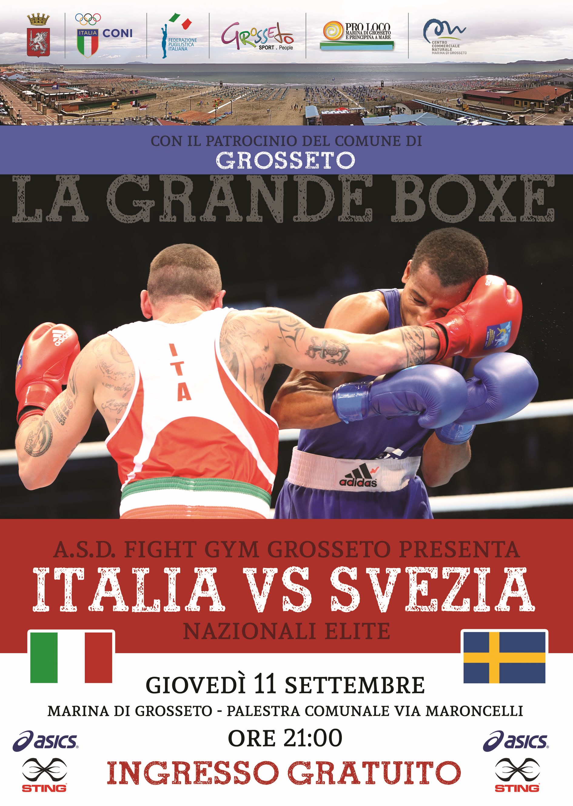#ItaBoxing Nazionale Elite: Dual Match Italia vs Svezia Grosseto 11 settembre 2014