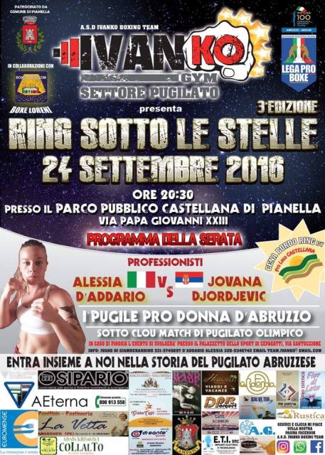 A Castellana di Pianella il 24 settembre organizza Ivanko Boxing Team