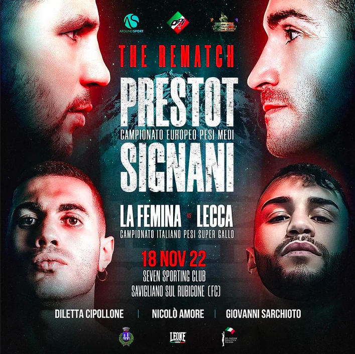 Il 18 novembre a Savignano sul Rubicone il rematch per l'Euro Medi tra Signani e Prestot 