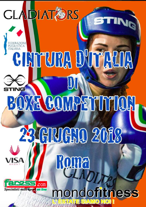 IL 23 Giugno a ROma il Torneo Cintura d'Italia di Boxe Competition 