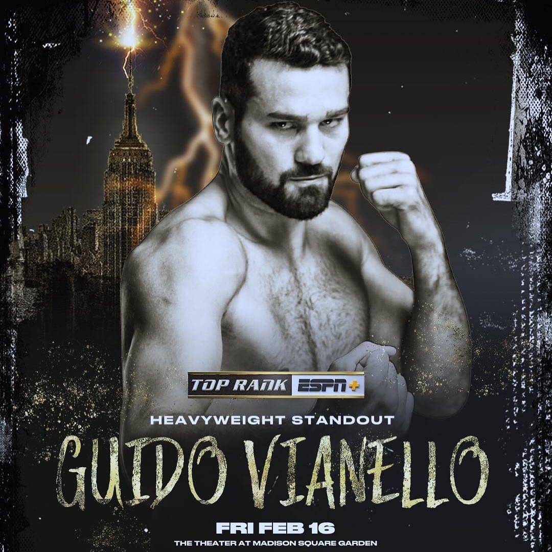 Il 16 febbraio a New York il ritorno sul ring di Guido Vianello 