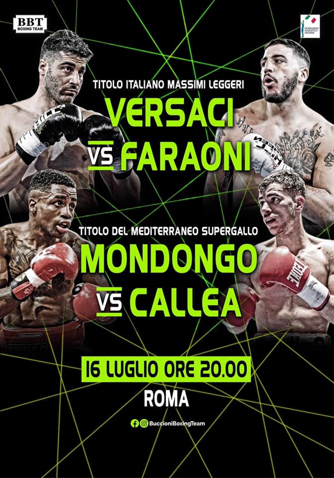 Il 16 Luglio grande serata di Boxe a Roma con due Titoli in Palio 