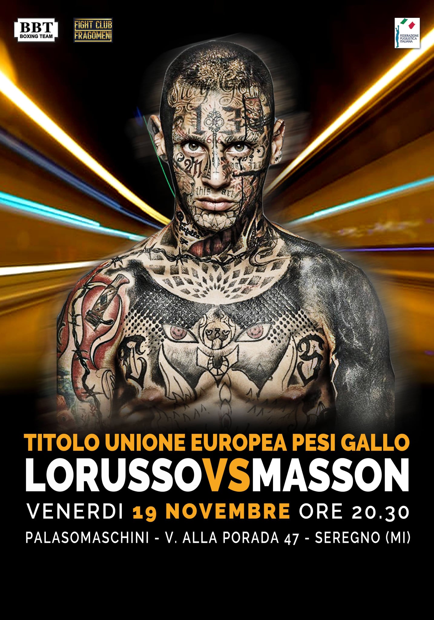 Il 19 Novembre a Seregno (MI) LoRusso vs Masson per il titolo UE Gallo 