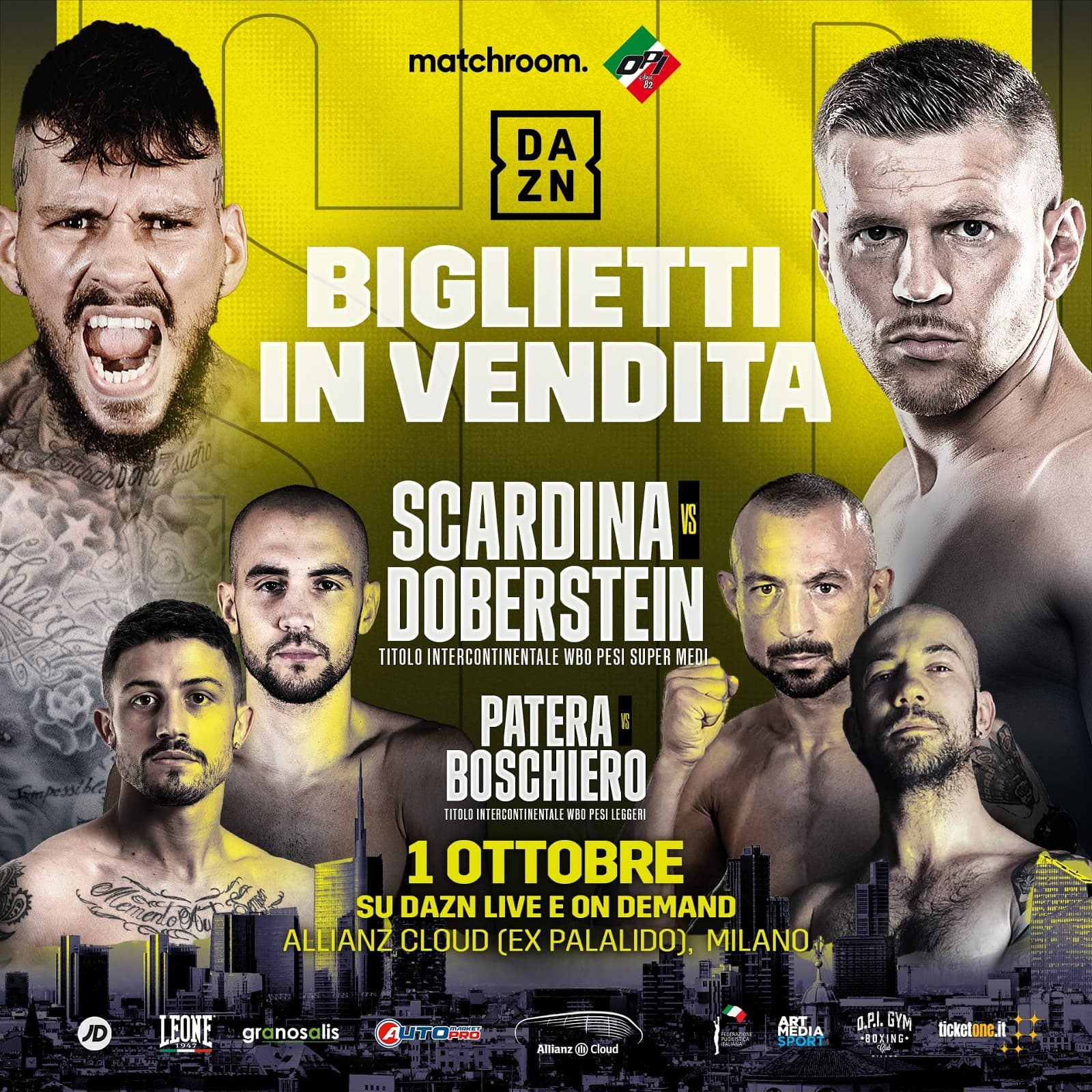 Milano Boxing Night 1/10/2021 - LIVE DAZN - INFO TICKET 