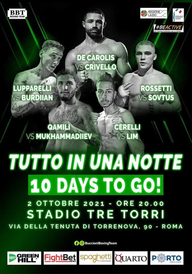 Una settimana alla Roma Boxing Night - LIVE YOUTUBE FPIOffcialChannel e Gazzetta.it 