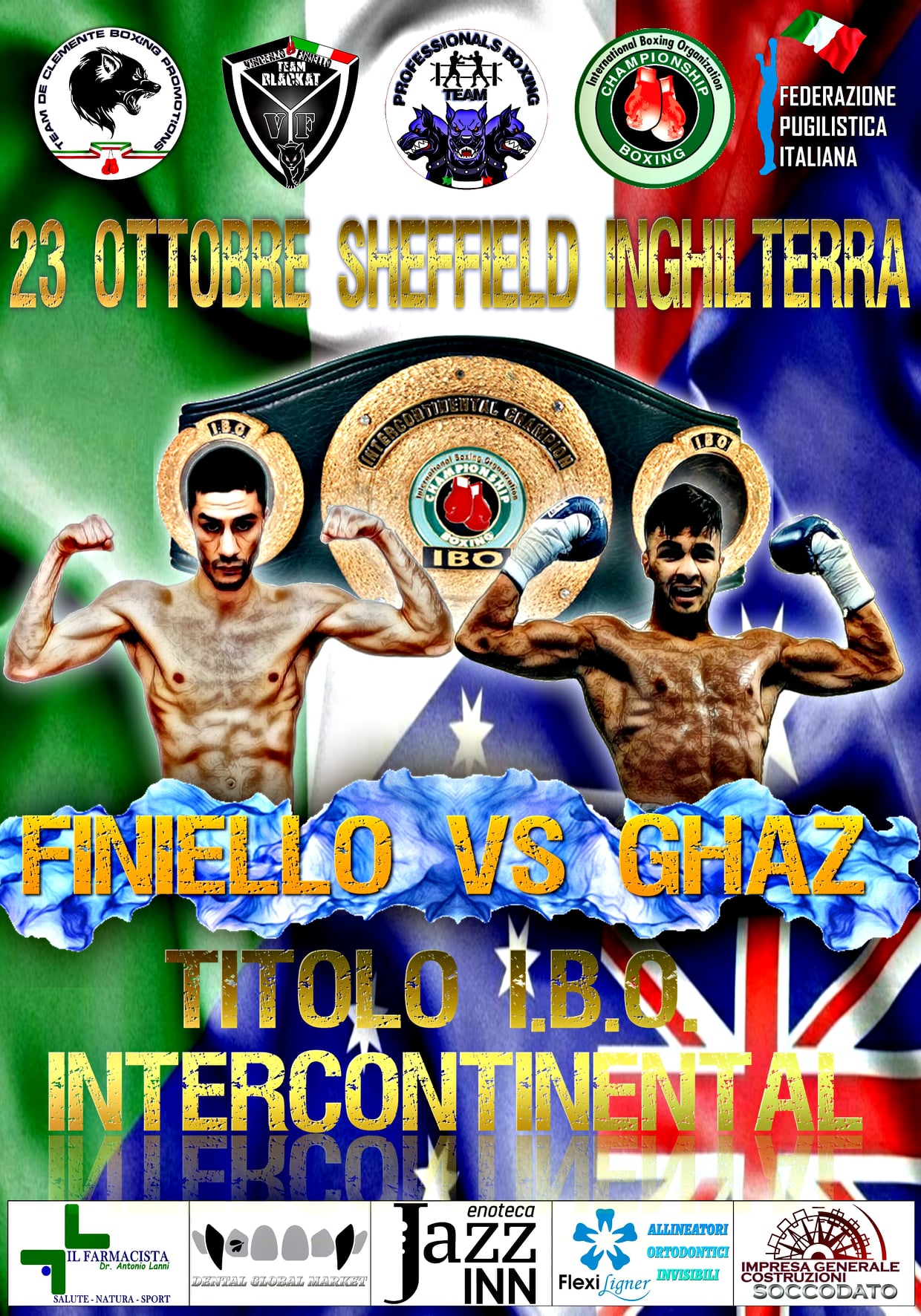 Il 23 ottobre a Sheffield Finiello vs Ghaz per il Titolo Int. IBO Leggeri 