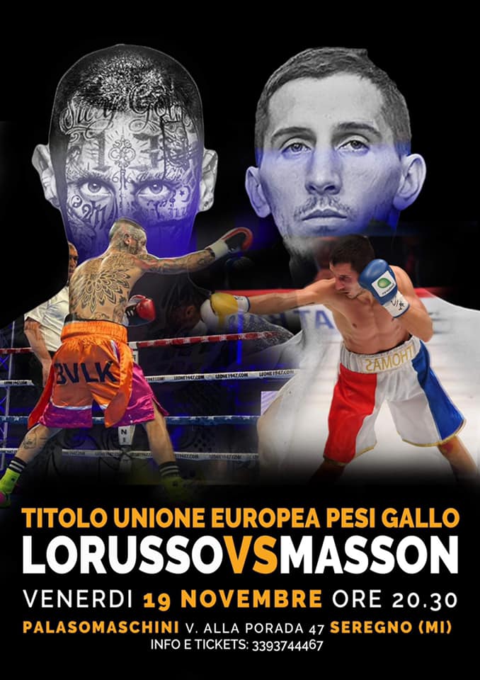 Seregno 19/11/2021:  LoRusso vs Masson per il titolo UE Gallo