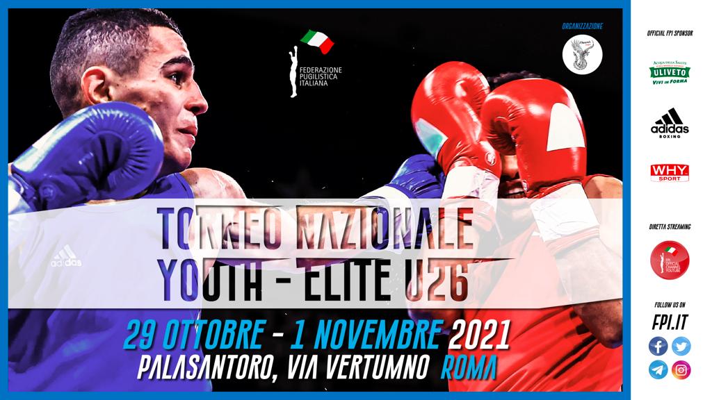 Torneo Nazionale Youth/Elite U26  2021- Roma PalaSantoro 29/10 - 1/11 - INFO LIVESTREAMING 