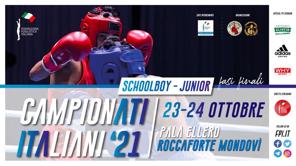 Fasi Finali Campionati Italiani SchoolBoy/Junior 2021 - Roccaforte Mondovì 23-24 Ottobre - PROGRAMMA SEMIFINALI +INFO LIVESTREAMING