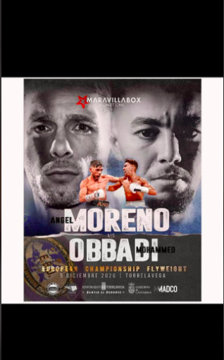 Il 5 dicembre a Torrelavega (SPA) Mohammed Obbadi vs Moreno per il titolo Europeo Mosca