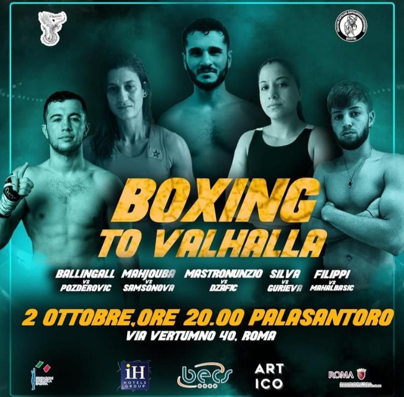 Il 2 Ottobre al PalaSantoro di Roma la serata "Boxing to Valhalla"