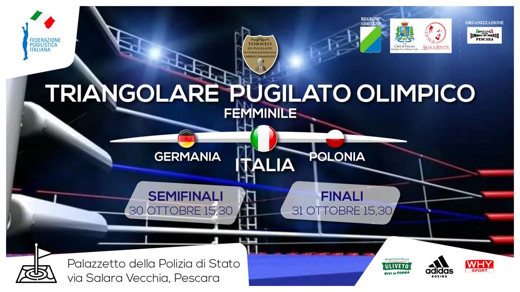 Triangolare ITALIA VS Germania e Polonia - Torneo Int. G. D'Annunzio - PROGRAMMA MATCH 30/10