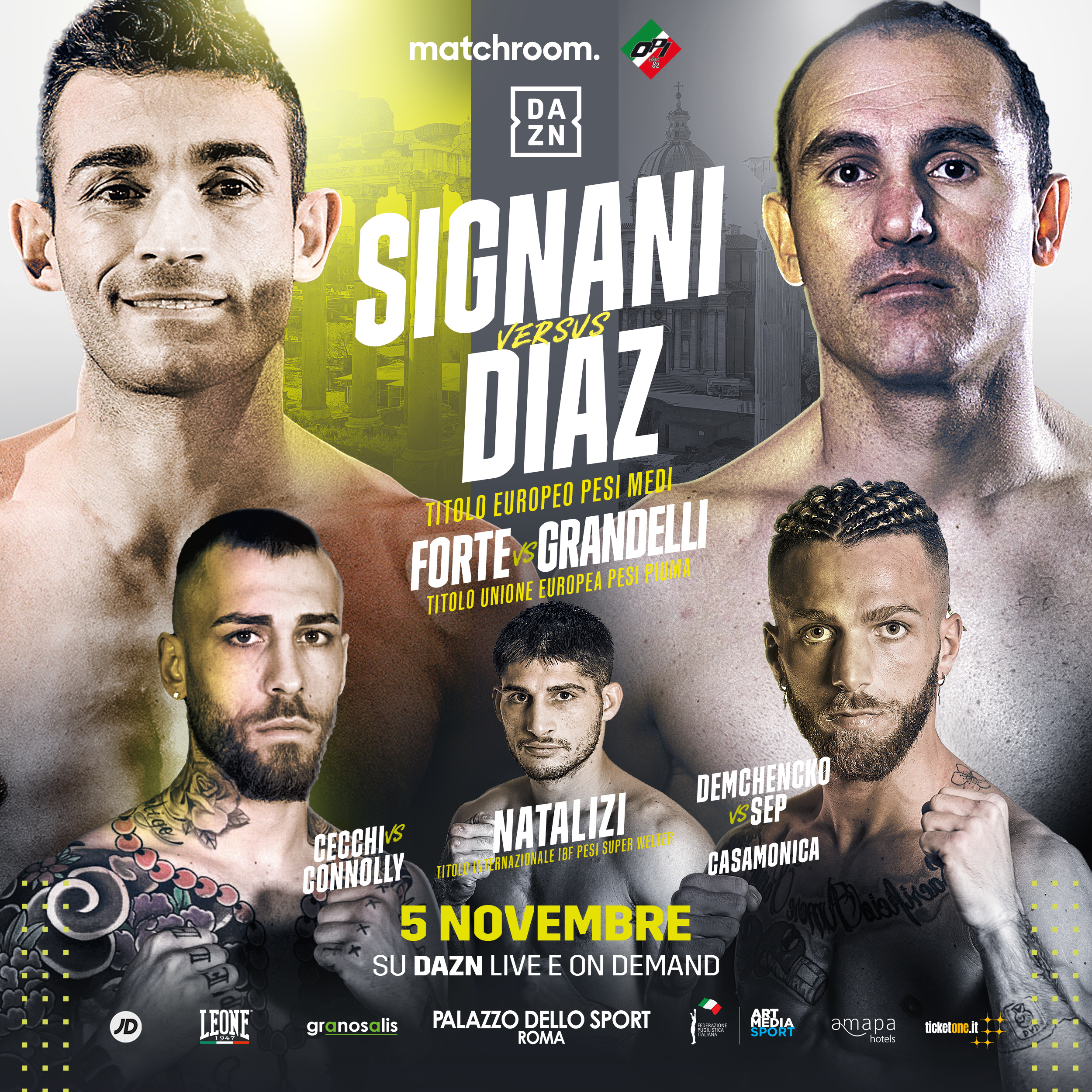 Roma Boxing Night  5/11/2021:  Sono in vendita i biglietti su TicketOne.it