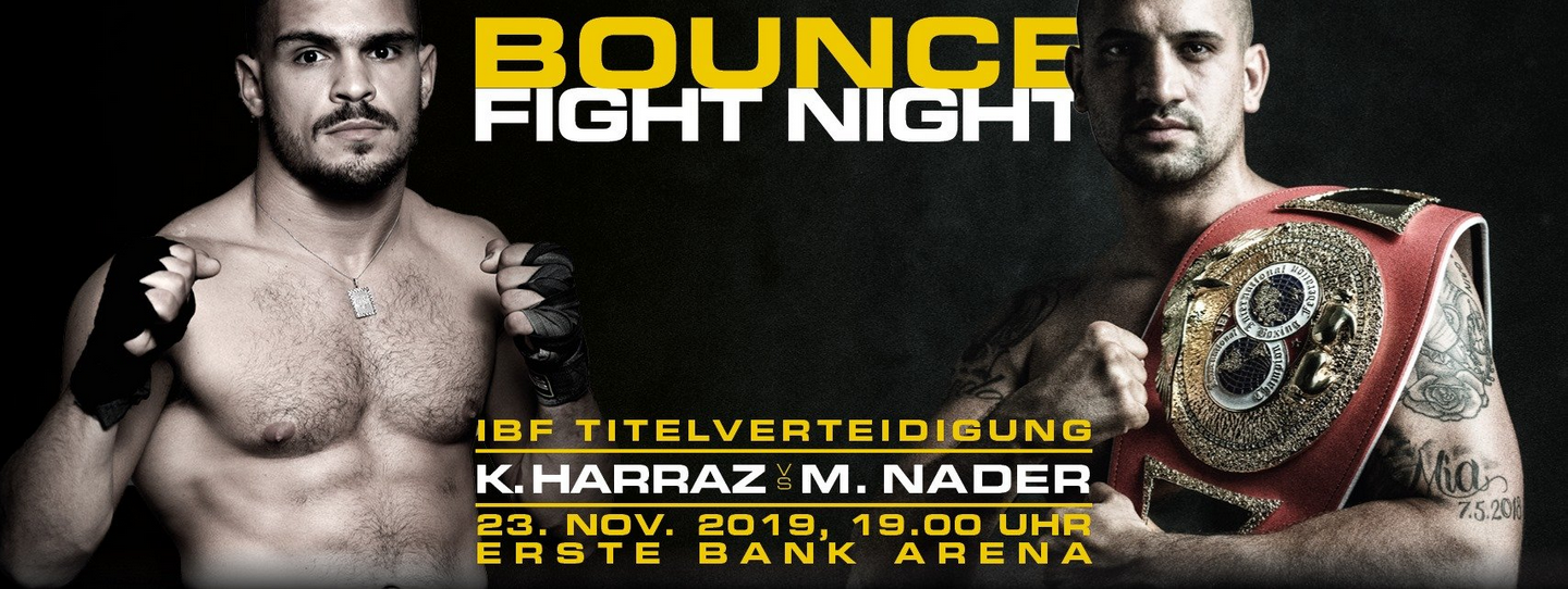 23 novembre  Vienna El Harraz vs Nader per il Titolo Int. IBF Medi - OGGI IL PESO DOMANI LA GRANDE SFIDA 