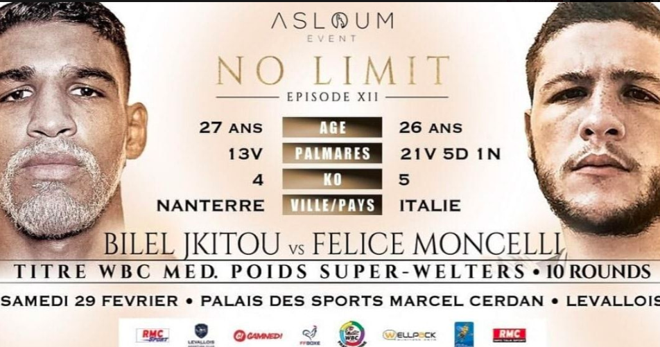 Il 29 Febbraio a Levallois (Francia) Moncelli all'assalto del Titolo Mediterraneo WBC Superwelter 
