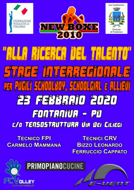 Il 23 Febbraio a Fontaniva PD Stage per la Ricerca del Talento 