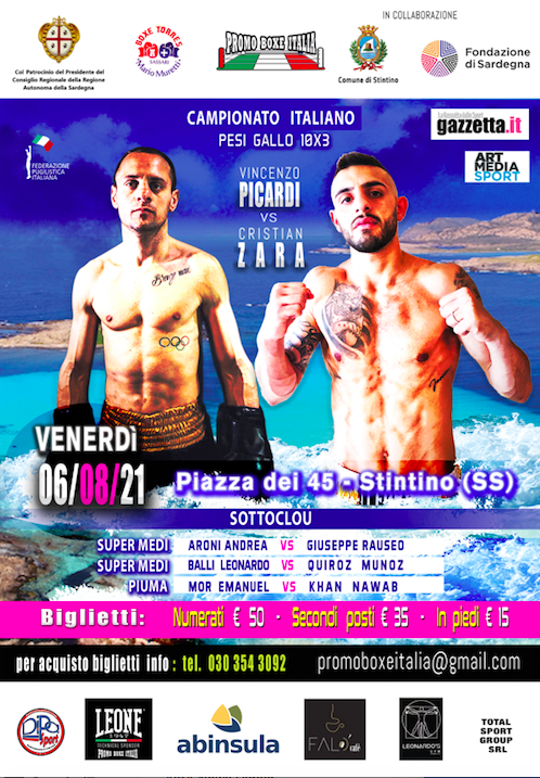 Il 6 agosto a Stintino (SS) Picardi vs Zara per la Cintura Italiana dei Gallo - LIVE gazzetta.it & Youtube FPIOfficialChannel