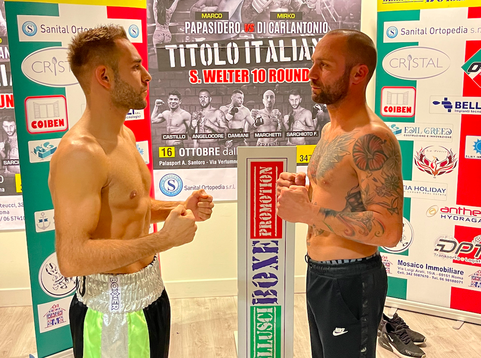 Roma Boxing Night - Di carlantonio e Papasidero pronti per la sfida per l'Italiano Superwelter - Diretta Gazzetta.it & FPIOfficialChannel 
