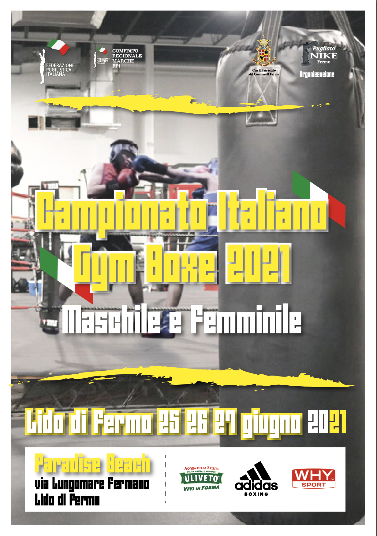 Campionati Italiani Gym Boxe 2021 - Lido di Fermo 25-27 Giugno - LOCANDINA UFFICIALE