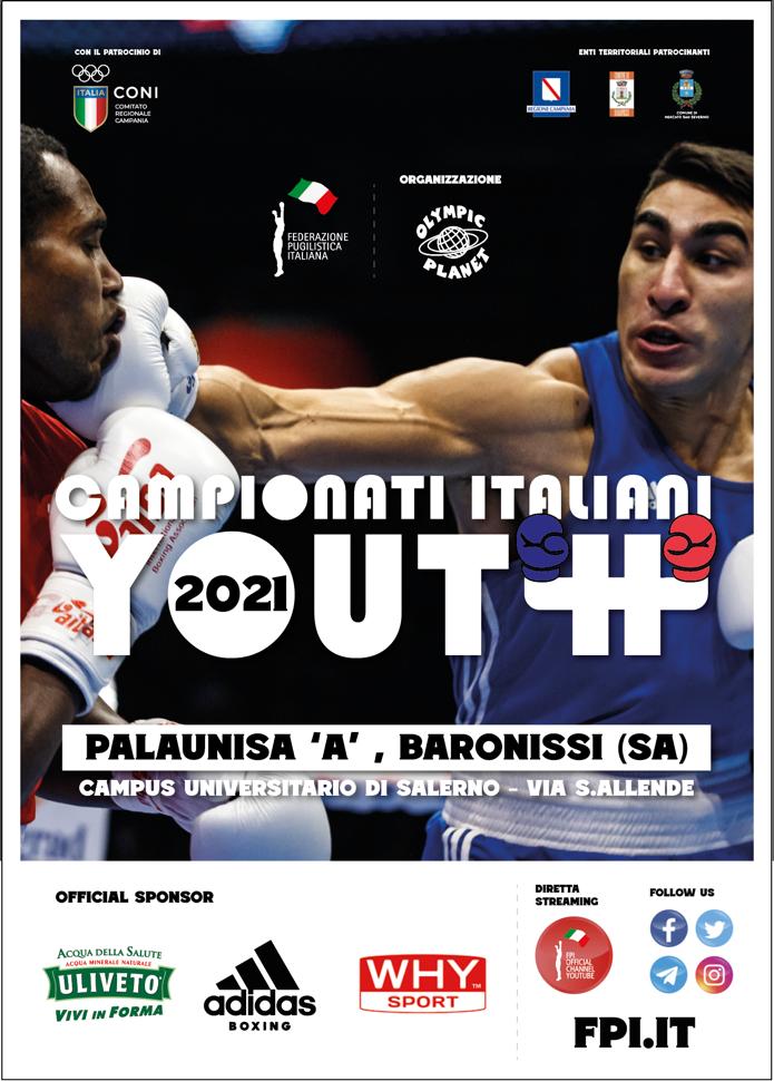 Campionati Italiani Youth Maschili 2021 - Baronissi (SA) 26-28 Novembre -FASI ELIMINATORIE ELENCO PUGILI
