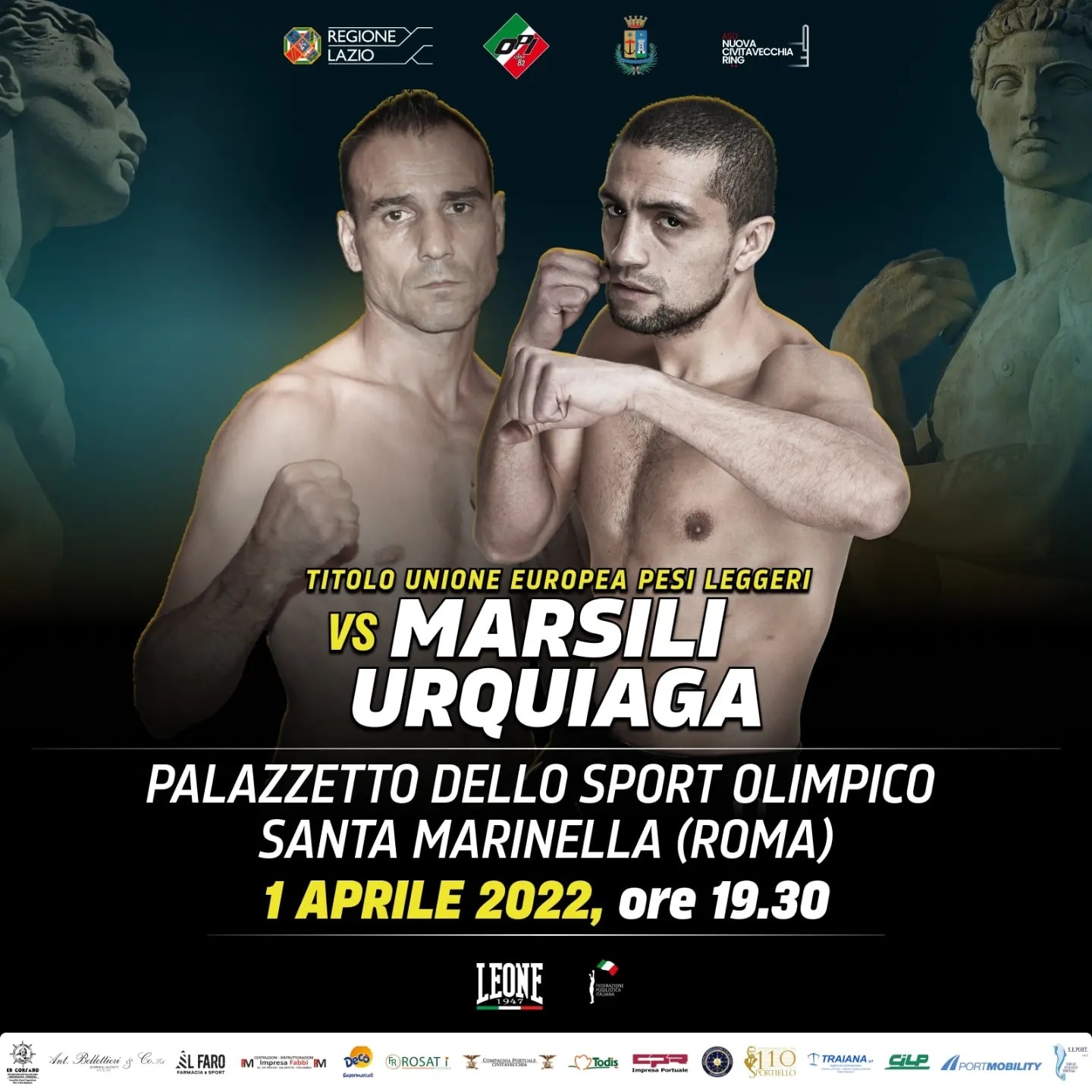 Santa Marinella Boxing night: il 1° Aprile pv Marsili per l'UE Leggeri - INFO SOTTOCLOU