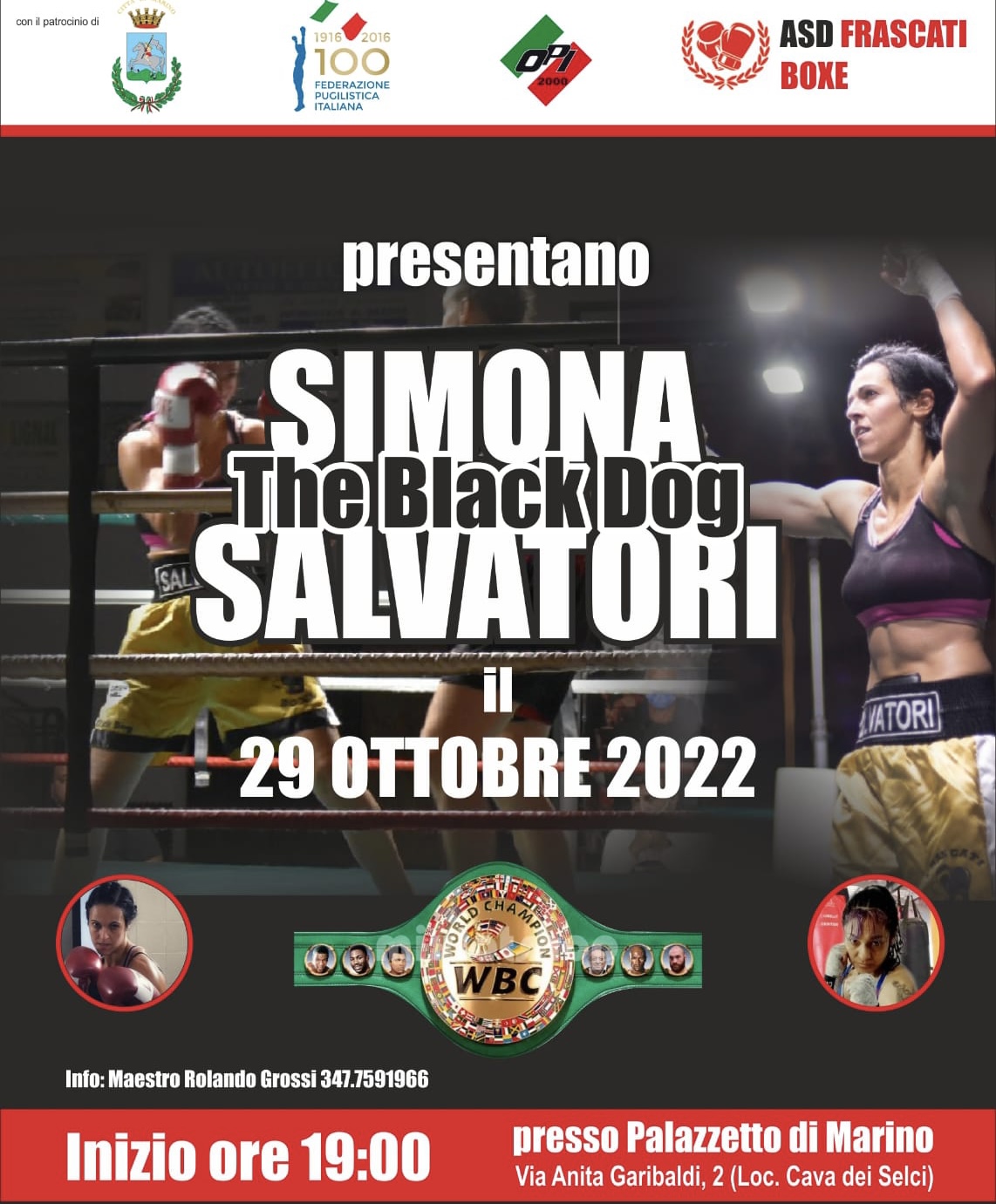 Il 29 ottobre a Marino Salvatori vs Franco per il Latino Int. WBC dei Gallo 