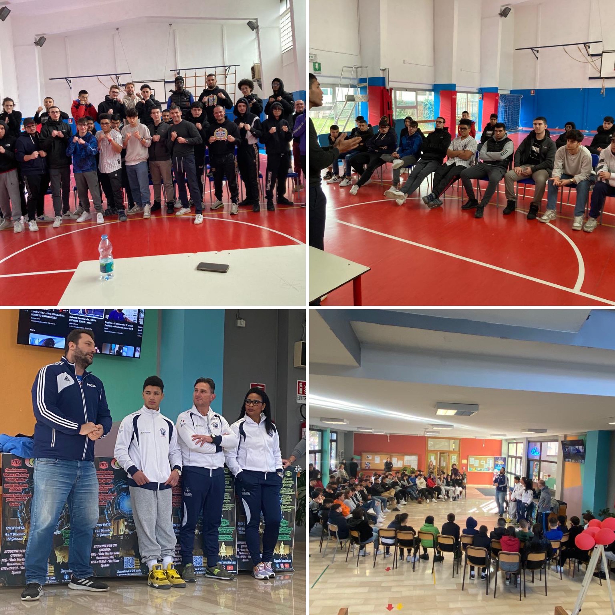 "Boxando S'Impara" - Incontro tra il Campione Blandamura e gli Studenti dell'IPSIA di Cernusco sul Naviglio - Roby Cammarelle in visita alla Scuola Spagna Campani di Spoleto 