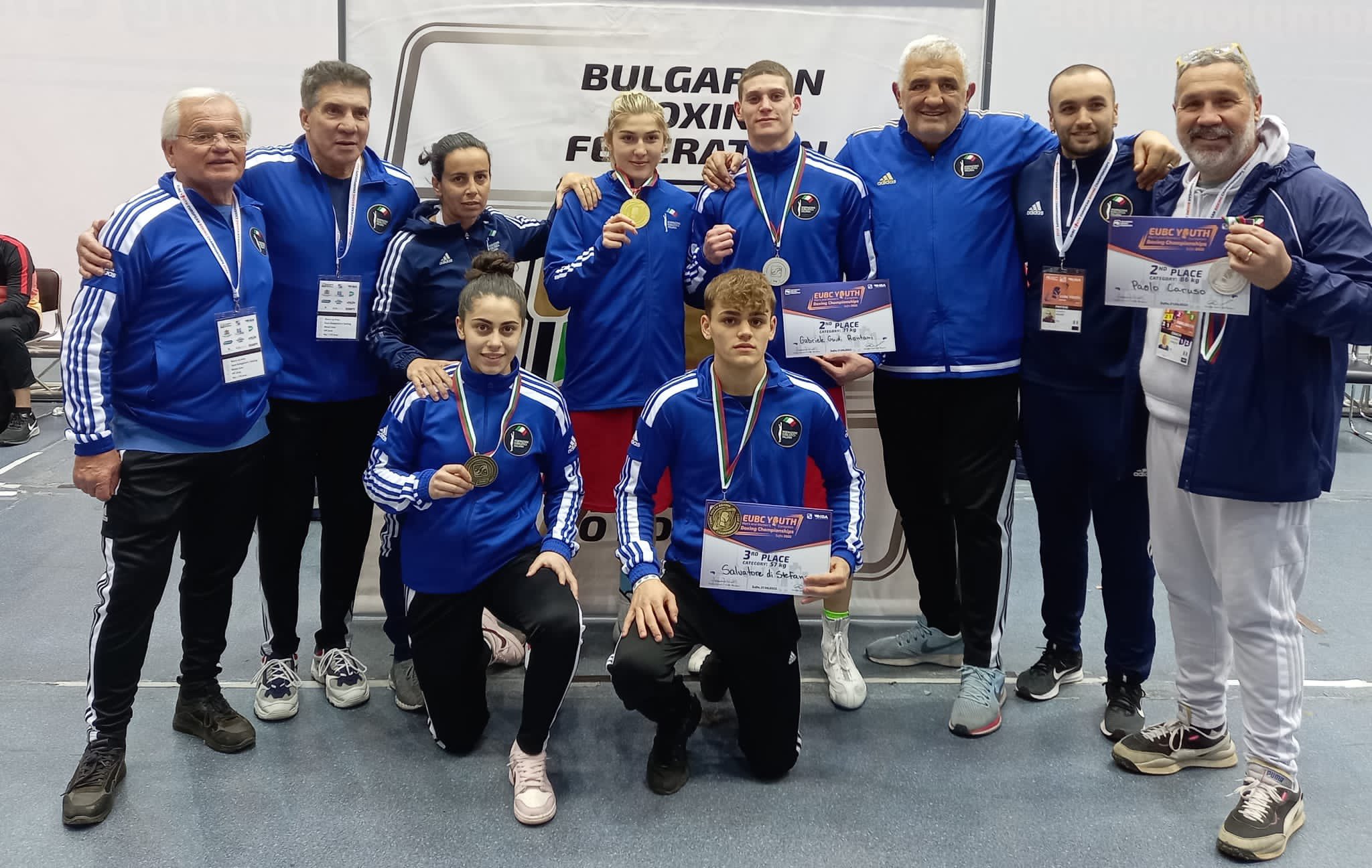 1 Oro, 2 Argenti e 2 Bronzi per l'ItaBoxing all'Europeo Youth 2022 