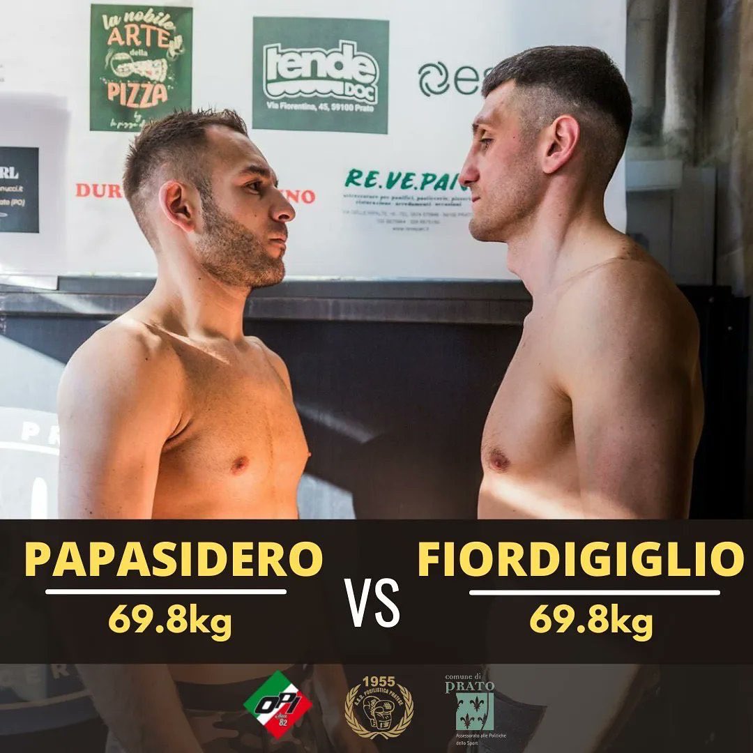 Prato Boxing Night - Tutto pronto per a sfida Papasidero vs Fiordigiglio per il Tricolore Superwelter 