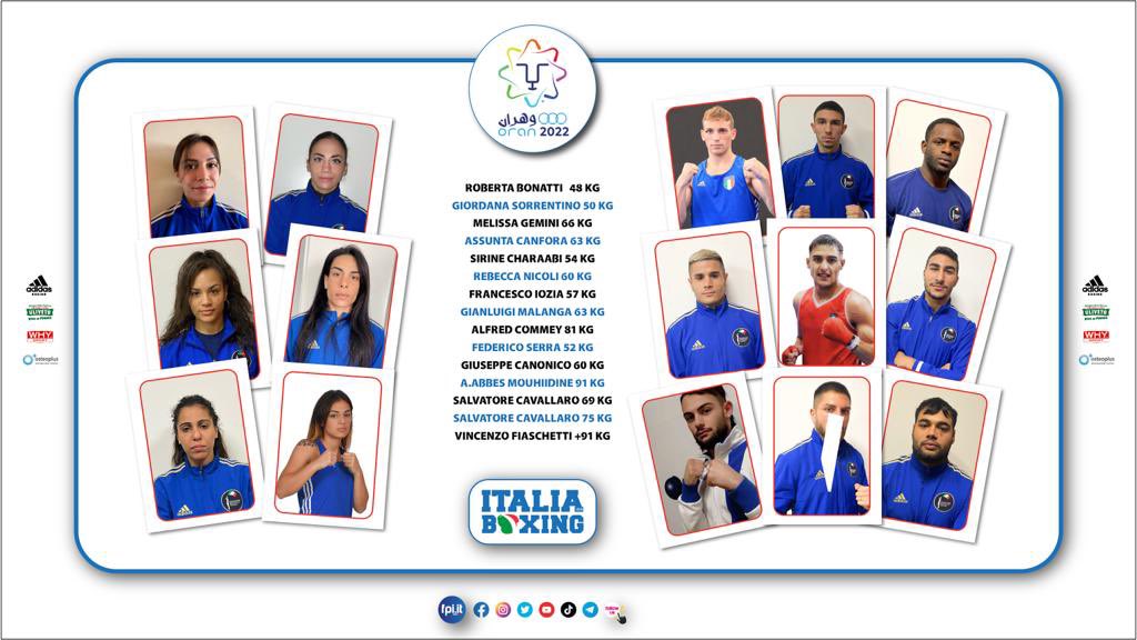 XIX Edizione Giochi del Mediterraneo - Oran 2022: Ecco gli Azzurri e le Azzurre dell'Italia Boxing Team 