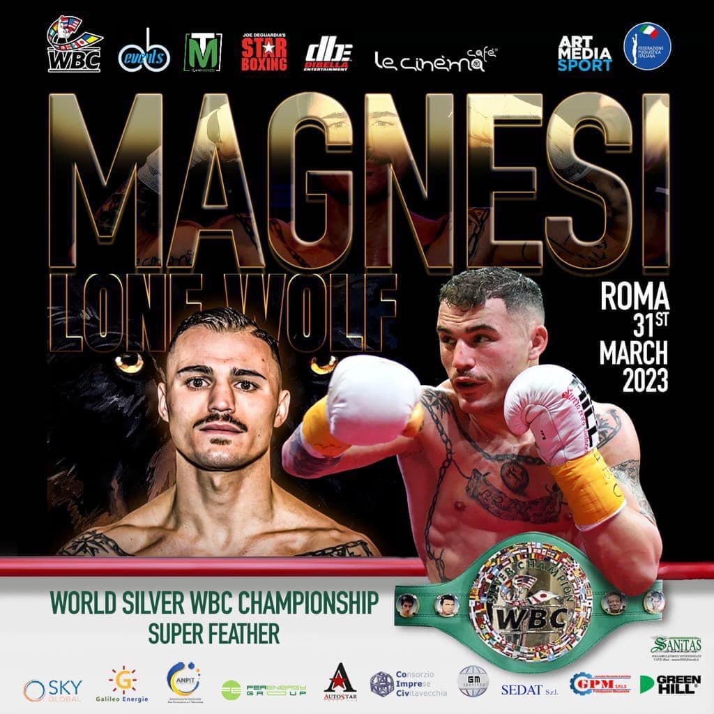 Il prossimo 31 marzo a Roma Michael LoneWolf Magnesi boxerà per il Mondiale Silver WBC Superpiuma 