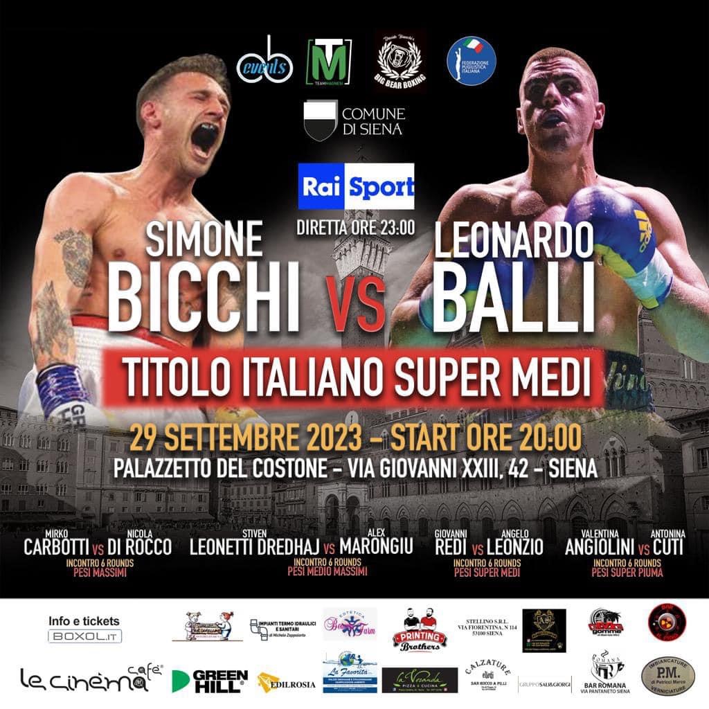 Il 29 settembre a Siena Gran Derby Toscano Bicchi vs Balli per il Titolo Italiano Supermedi - RICCO SOTTOCLOU 