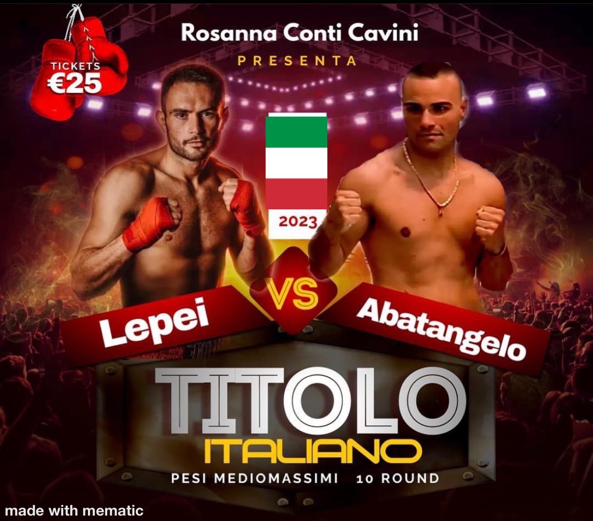 Rinviato al 22 Aprile il Match per il Titolo Italiano Mediomassimi tra Abatangelo e Lepei 