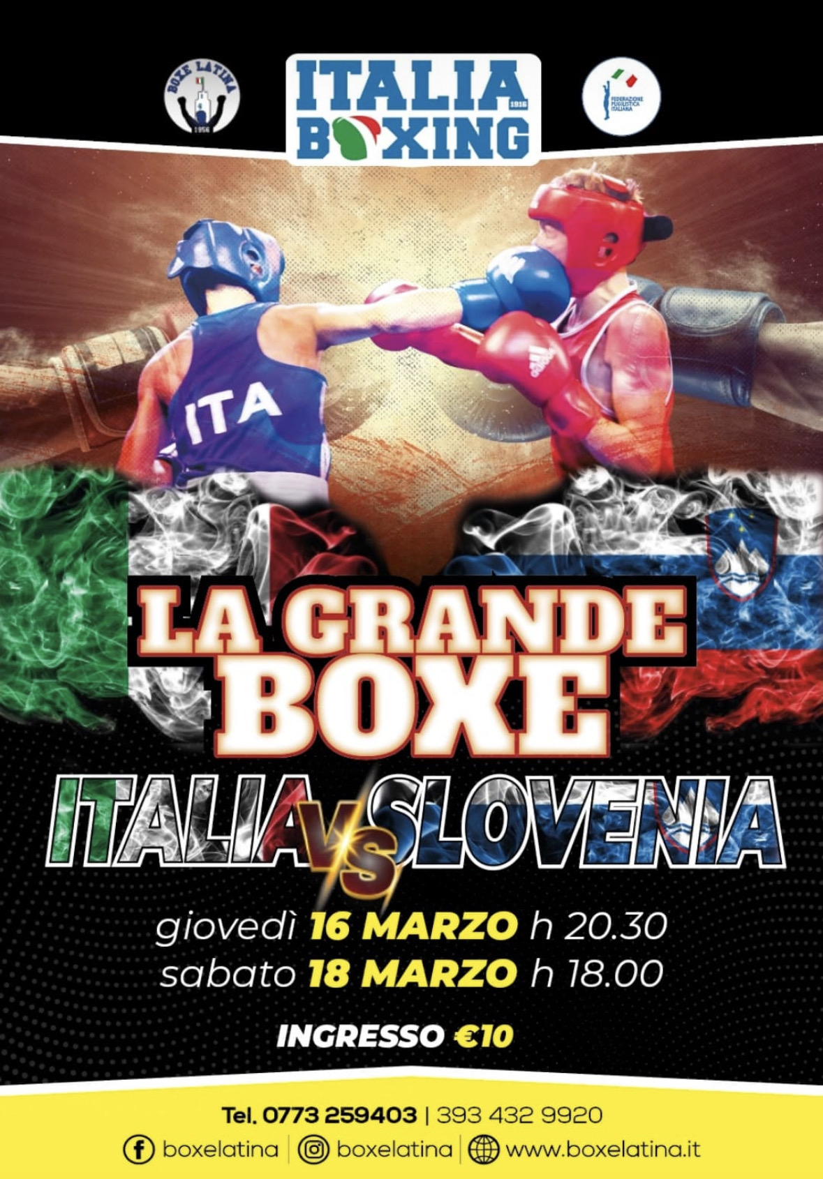 Il 16 e 18 marzo a Latina Dual Match Junior Italia vs Slovenia 