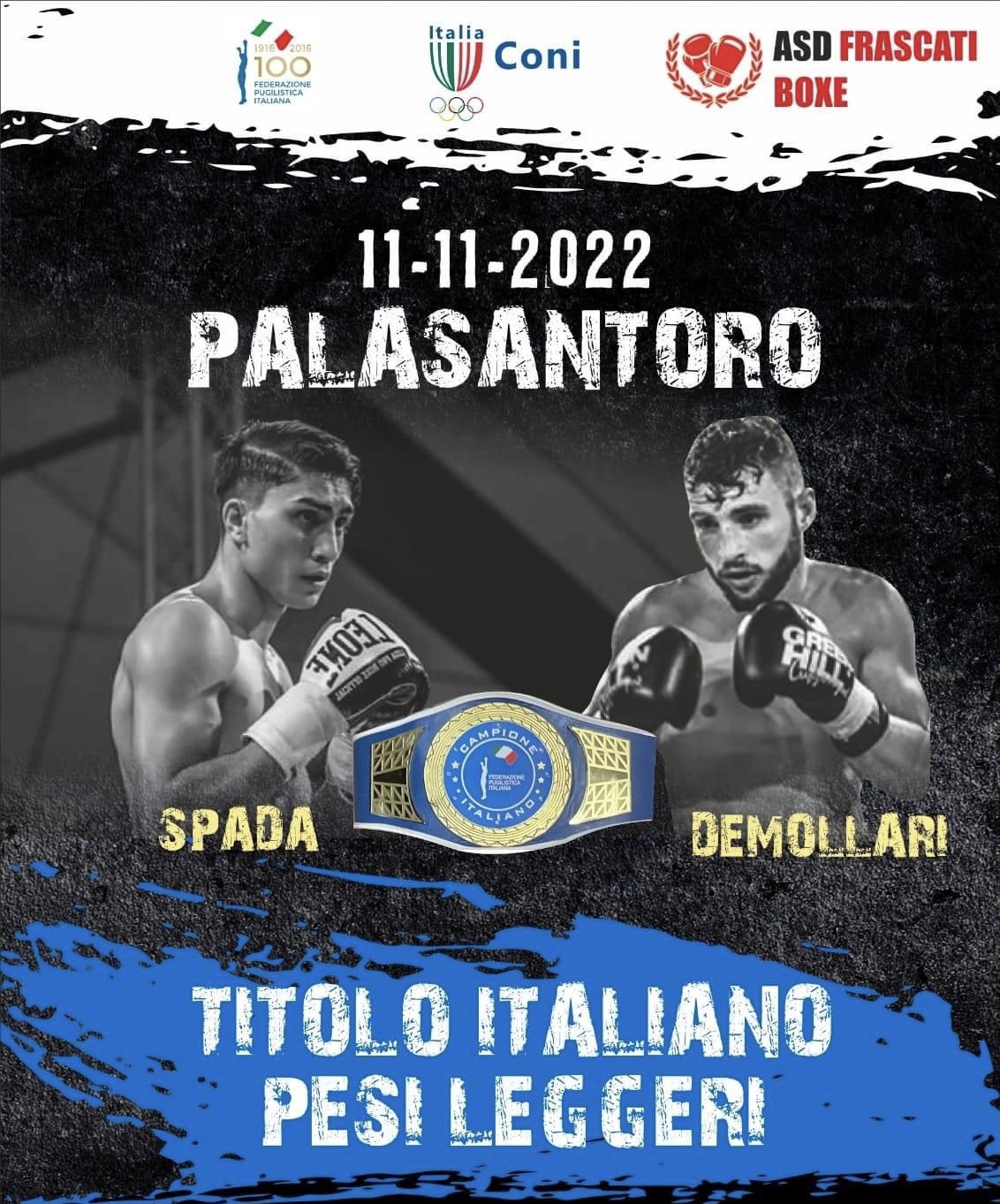 L'11 novembre a Roma Spada vs Demollari per l'Italiano dei Leggeri 